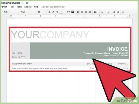 Image titled Make an Invoice in Google Docs Step 5
