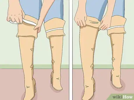 Image titled Keep over the Knee Boots Up Step 7