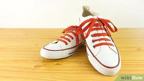 Image titled Tie Laces in a Double Knot Step 1