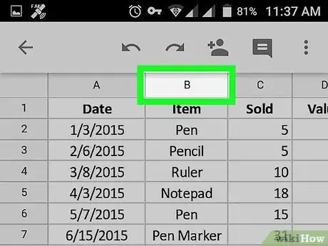 Image titled Format Cells on Google Sheets on Android Step 3