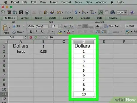 Image titled Create a Currency Converter With Microsoft Excel Step 6