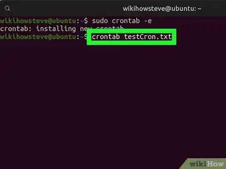 Image titled Set up a Crontab File on Linux Step 4