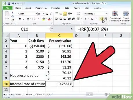 Image titled Calculate an Irr on Excel Step 5
