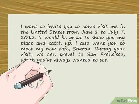 Image titled Write an Invitation Letter for a Visa Step 7