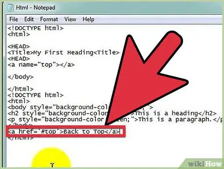 Image titled Make a Back to the Top Link on a Website Step 3