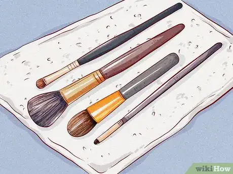 Image titled Dry Makeup Brushes Step 1