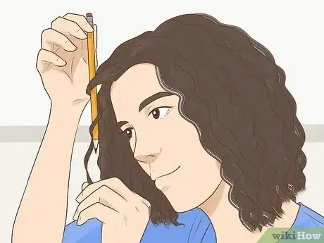 Image titled Curl Your Hair with a Pencil Step 9