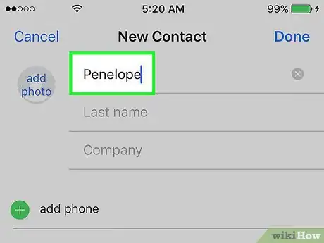 Image titled Add a Contact on an iPhone Step 3