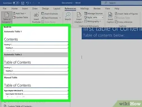 Image titled Create a Table of Contents for a Word Document Step 4