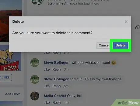 Image titled Delete a Comment on Facebook Step 6