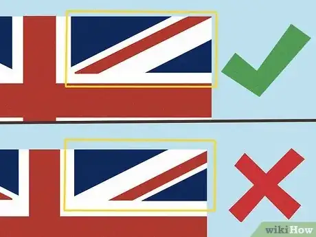 Image titled Know if a Union Jack Has Been Hung Upside Down Step 2