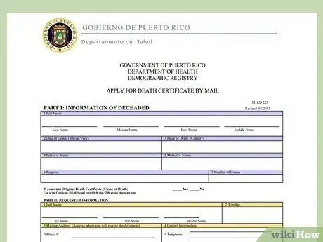 Image titled Obtain a Death Certificate in Puerto Rico Step 2