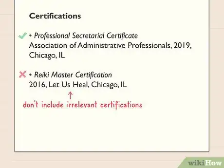 Image titled Add Certifications to a Resume Step 5