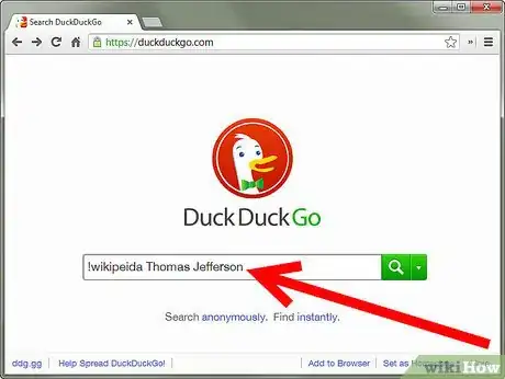 Image titled Search Sites Directly on DuckDuckGo Step 1Bullet2