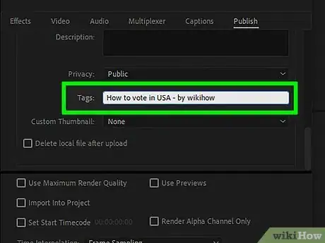 Image titled Upload from Premiere Pro to YouTube Step 8