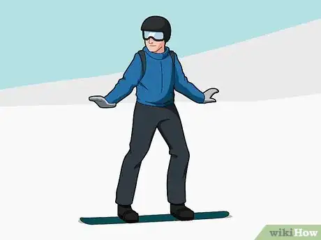 Image titled Perform a Carve on a Snowboard Step 1