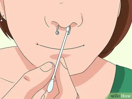Image titled Clean a Septum Piercing Step 4