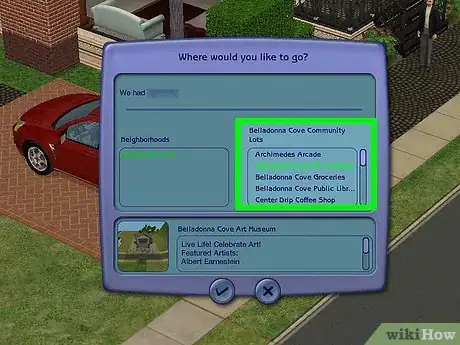 Image titled Travel to a Community Lot in Sims 2 Step 9