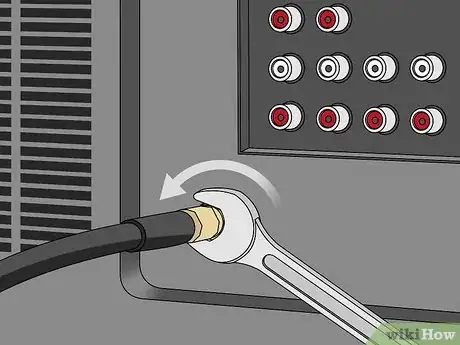 Image titled Unscrew a Coaxial Cable From Audiovisual Equipment Step 4