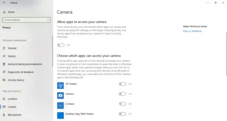Image titled Windows 10 Camera Privacy Settings 1809.png
