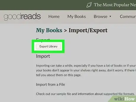 Image titled Export Your List of Shelved Books from Goodreads Step 3