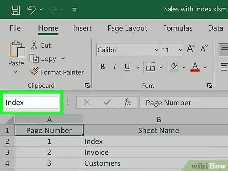 Image titled Create an Index in Excel Step 16