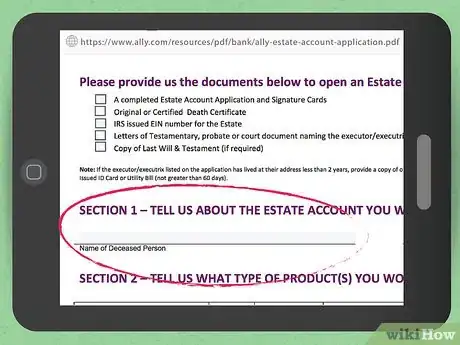 Image titled Open a Checking Account for a Decedent's Estate Step 6