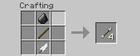 Image titled Make an Arrow in Minecraft Recipe.png