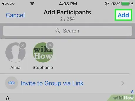 Image titled Invite Users to a Group Chat on WhatsApp Step 7