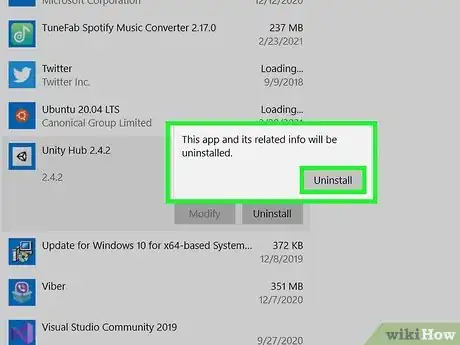Image titled Uninstall Unity on Windows Step 10