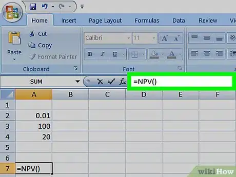 Image titled Calculate NPV in Excel Step 8