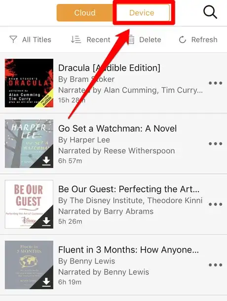 Image titled Remove a Finished Book from Your Device's Storage in the Audible for iOS App Step 2.png