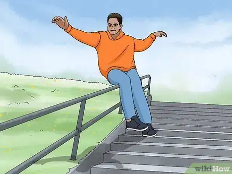 Image titled Jump Down Stairs in Parkour Step 10