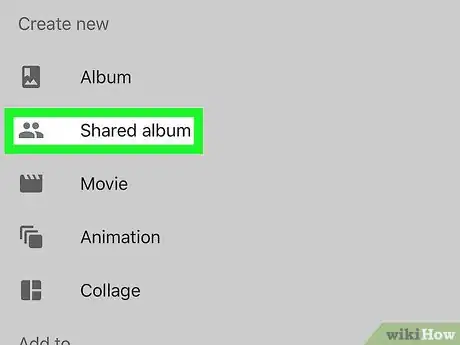 Image titled Add Photos to Shared Album on Google Photos on iPhone or iPad Step 5