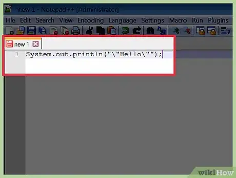 Image titled Print Double Quotes in Java Step 4