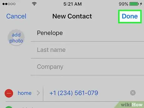 Image titled Add a Contact on an iPhone Step 7