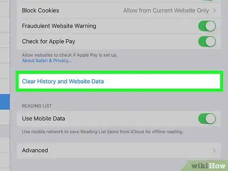 Image titled Clear the History on an iPad Step 3