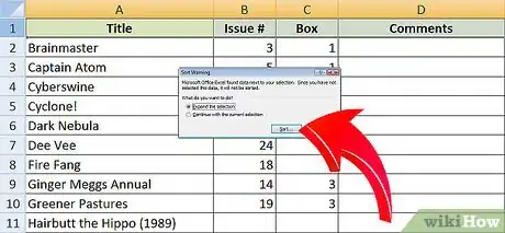 Image titled Organize Your Comic Collection with Excel Step 5Bullet2