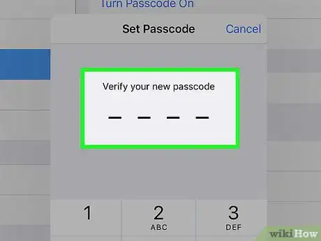 Image titled Set a Passcode on the iPad Step 6