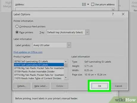 Image titled Print Avery Labels in Microsoft Word on PC or Mac Step 7