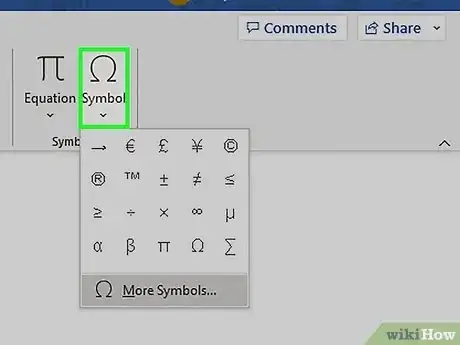 Image titled Insert Symbols in an MS Word Document Step 4