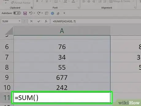 Image titled Add Up Columns in Excel Step 7