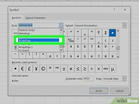 Image titled Insert a Check Mark in Excel Step 3