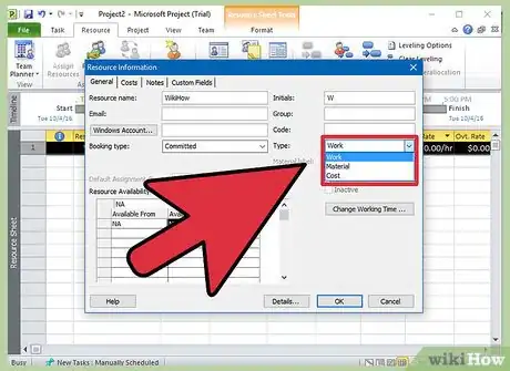 Image titled Add a Resource in MS Project Step 4
