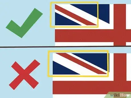Image titled Know if a Union Jack Has Been Hung Upside Down Step 1