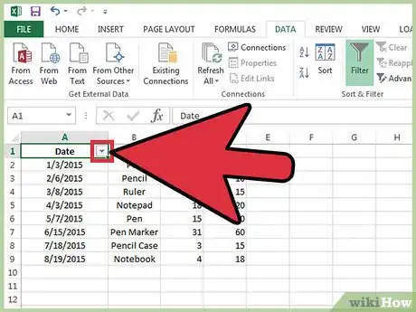 Image titled Use AutoFilter in MS Excel Step 4