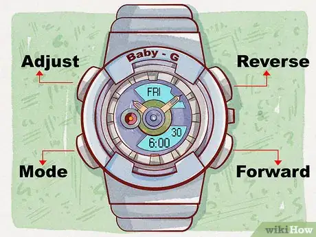 Image titled Set the Time on a Baby G Watch Step 1