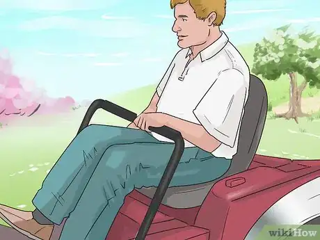 Image titled Start a Riding Lawn Mower Step 1