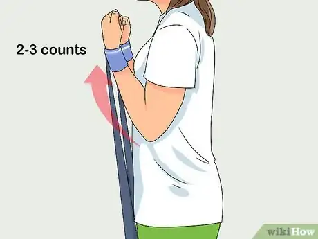 Image titled Do Bicep Curl Resistance Band Exercises Step 3