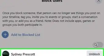 Unblock Someone on Facebook